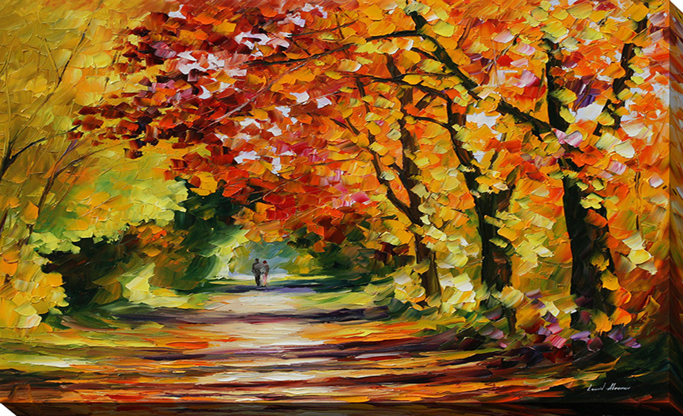 Pictureperfectinternational Sunny Path By Leonid Afremov Painting Print On Wrapped Canvas Wayfair