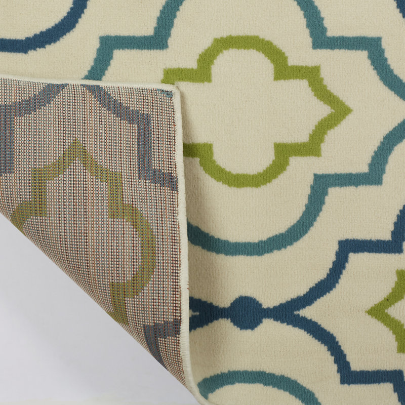Zipcode Design Lucia Ivory/Green/Navy Blue Indoor/Outdoor Area Rug ... Zipcode Design Lucia Ivory/Green/Navy Blue Indoor/Outdoor Area Rug ...