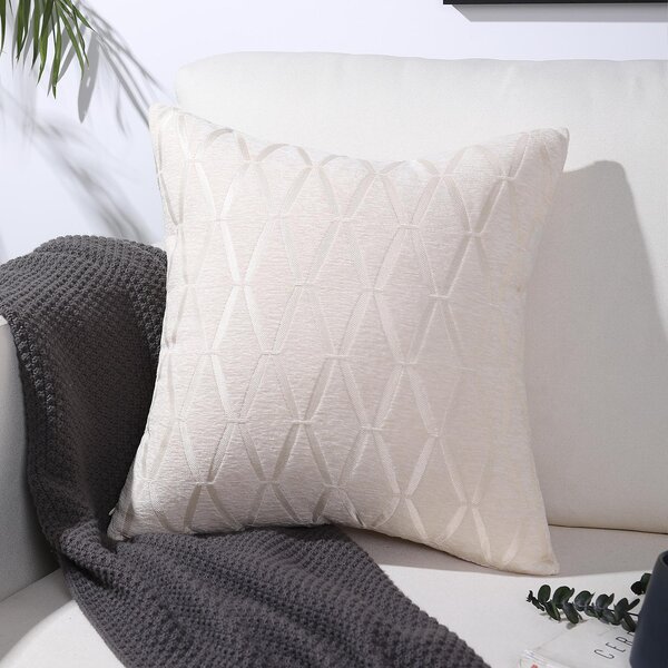 Rectangle Geometric Cushion Cream Off White Sofa Oblong Throw Pillow Case Cover 