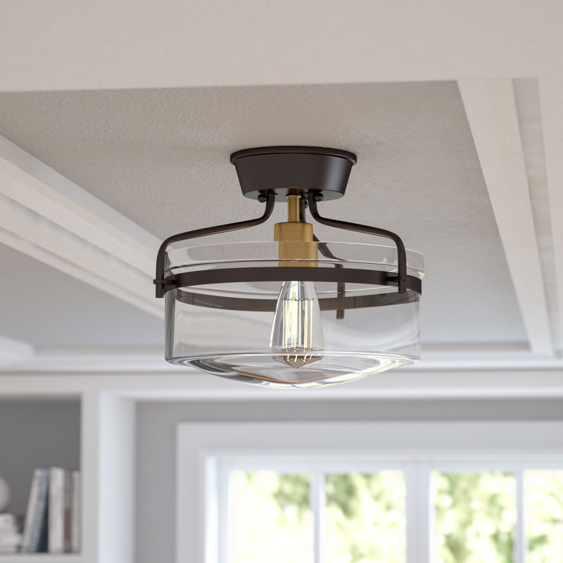 Rozier 1 Light Semi Flush Mount Reviews Joss Main Rozier 1 Light Semi Flush Mount