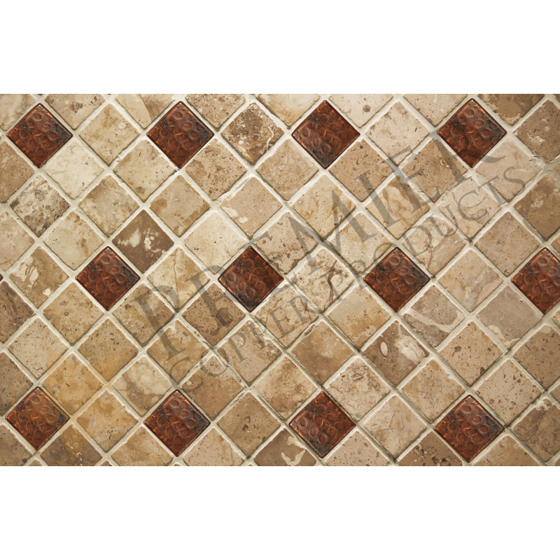Premier Copper Products 2 X 2 Metal Hammered Decorative Tile