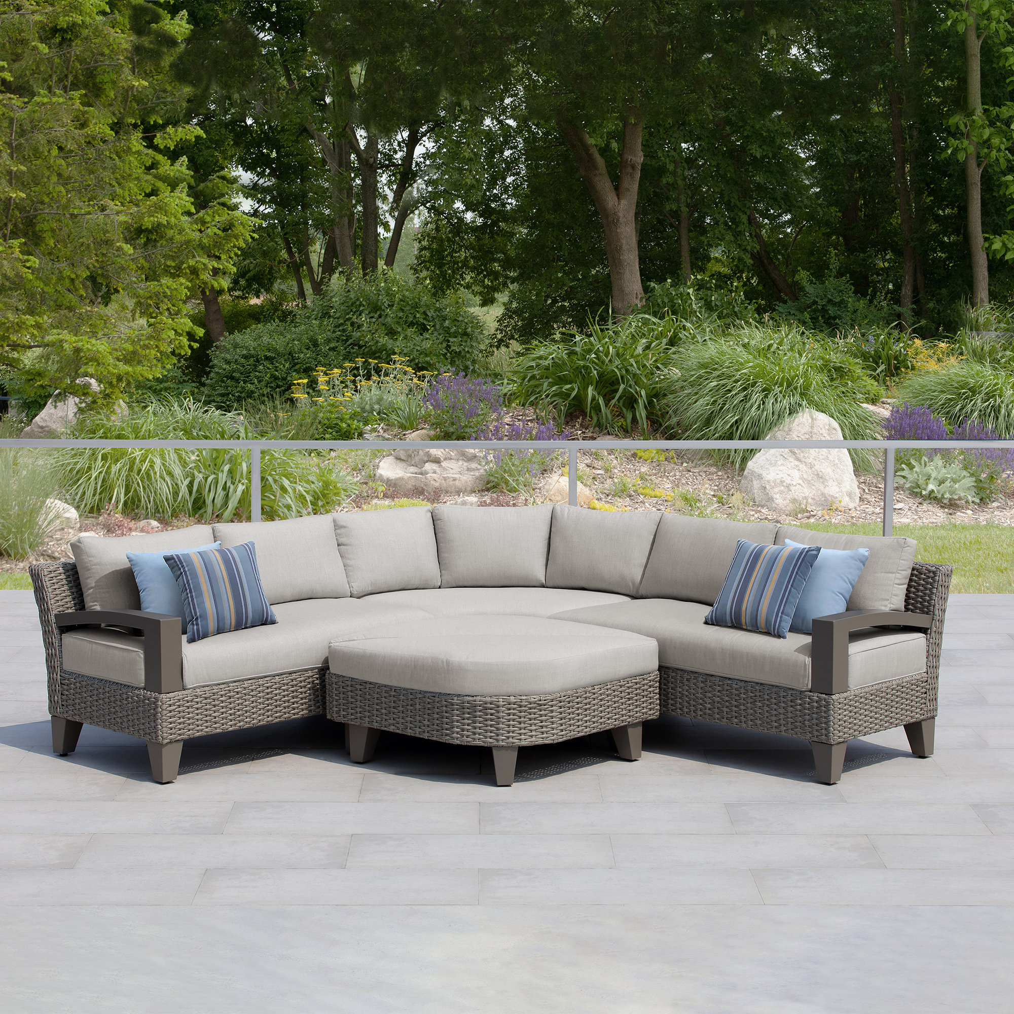 Martha Oakland Patio 5 Piece Rattan Sectional Seating Martha Oakland Patio 5 Piece