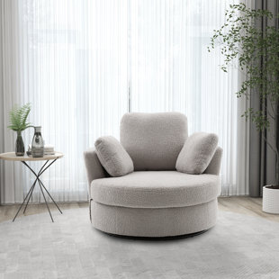 plush round swivel chair