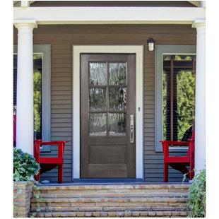 Ready to Install Mahogany Wood Slab Front Entry Door