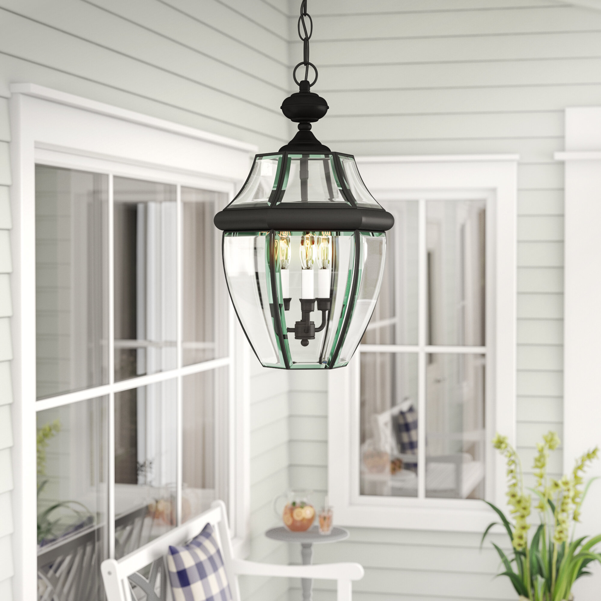 large hanging porch light