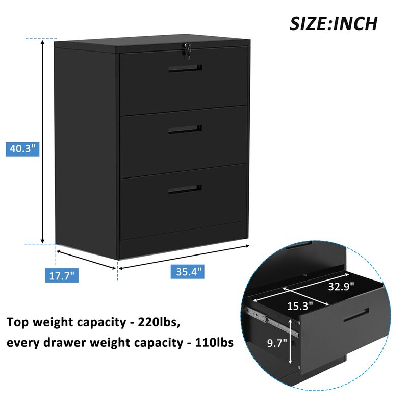 4 Drawers Black Modern Luxe 4 Drawers Metal Vertical Lockable File Cabinet With Hanging File Frame For Legal Business File Al Alloy Handle Talkingbread Co Il