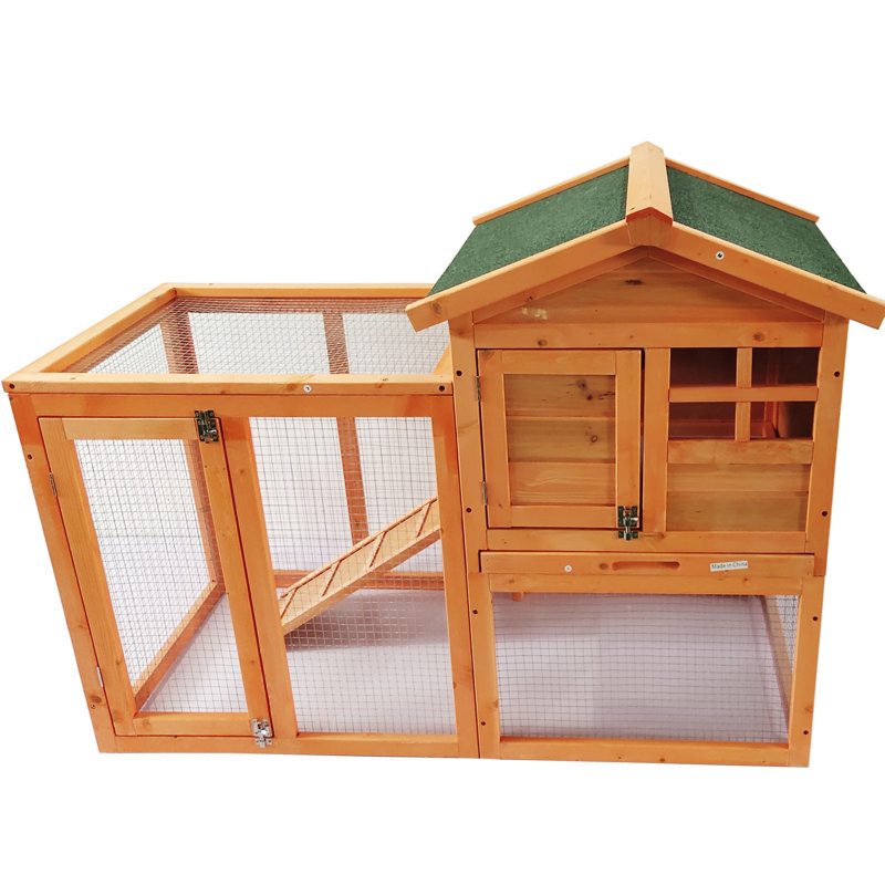 Tucker Murphy™ Pet Wooden Rabbit Hutch 48 Inch Rabbit Cage Outdoor