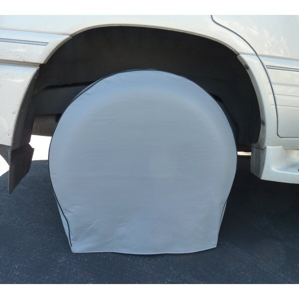 Tire Covers for RV Wheel Set of 4,Oxford Waterproof Canvas Wheel Tire Protectors 