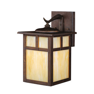 Daveney 1-Light Opalescent Glass Outdoor Wall Lantern