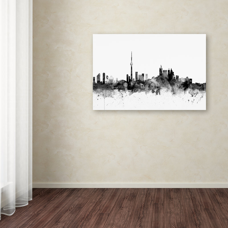 Ivy Bronx Toronto Canada Skyline Graphic Art On Wrapped Canvas