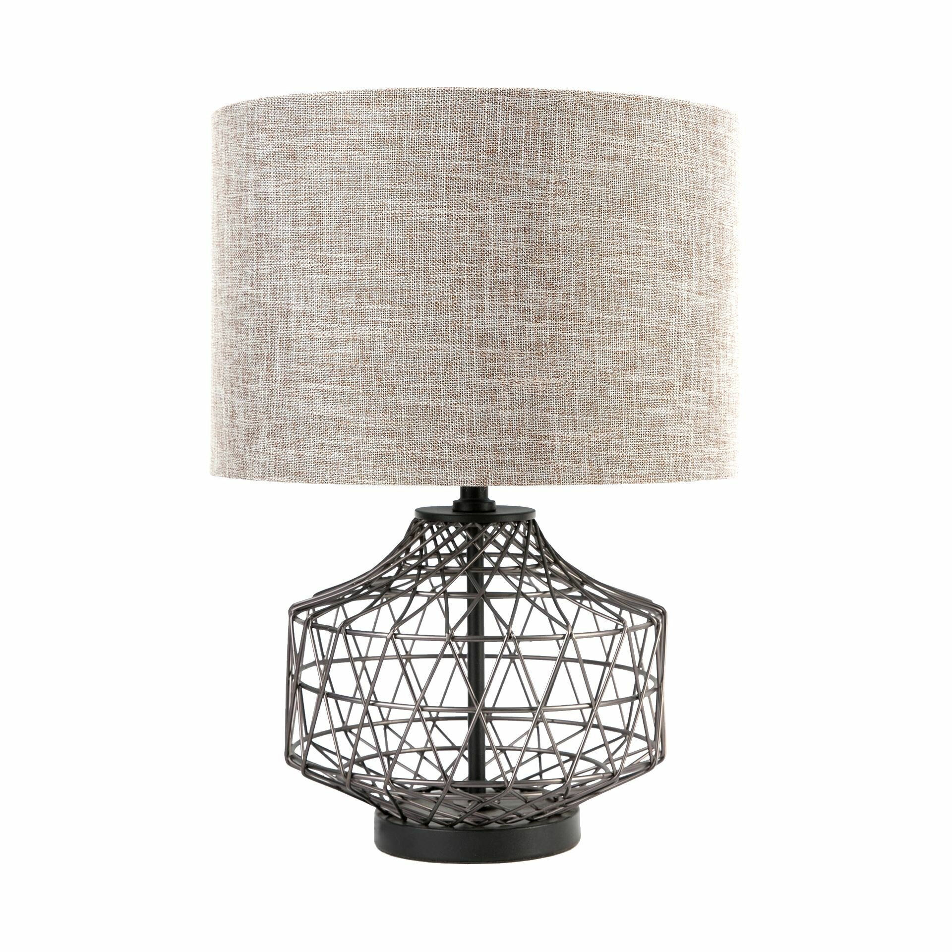 black mesh table lamp