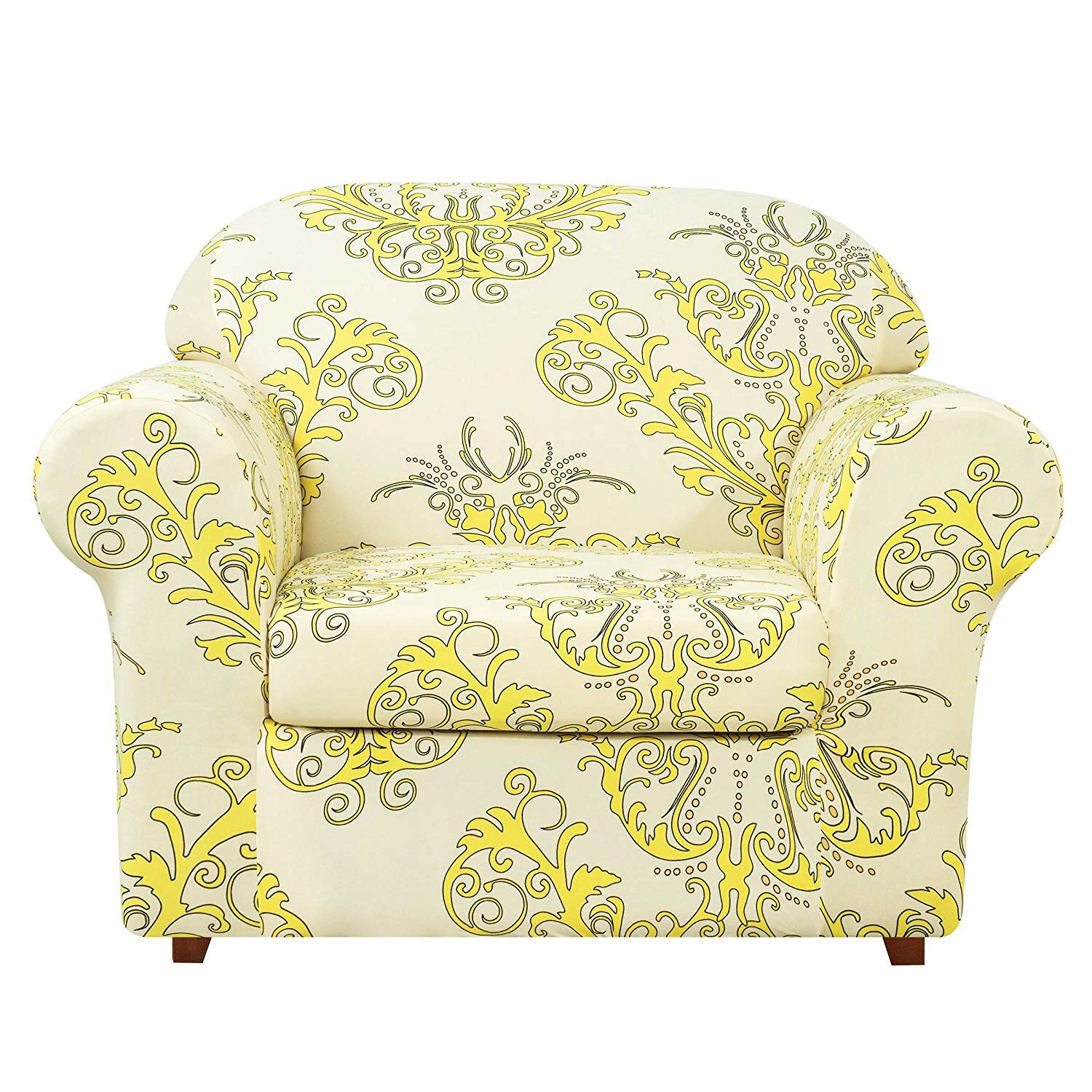 House Of Hampton Flower Printed Stretch Box Cushion Armchair Slipcover Reviews Wayfair