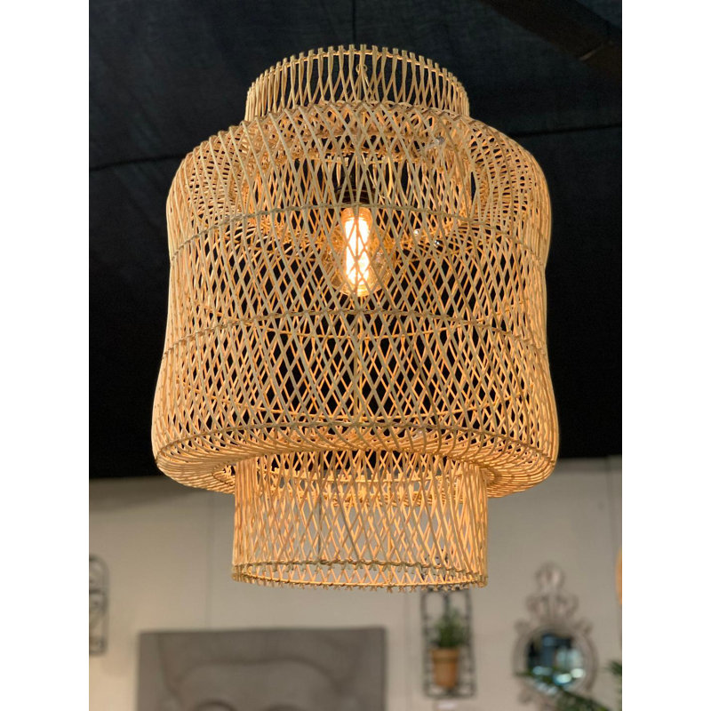 World Menagerie Birdcage Hanging 47cm Rattan Novelty Lamp Shade