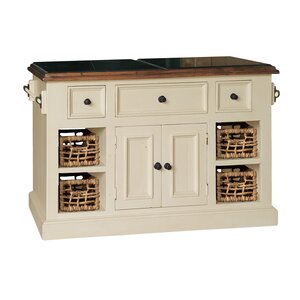 Zula Kitchen Island with Granite Top