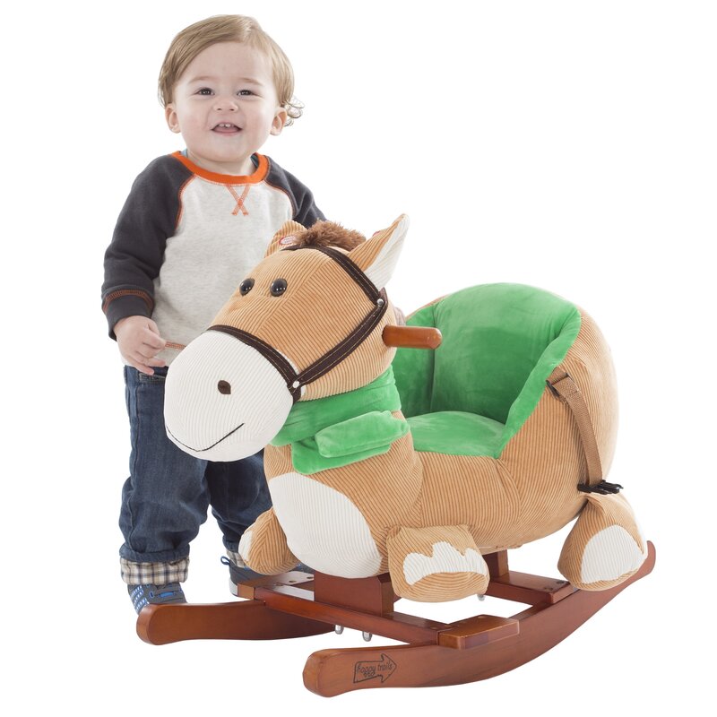 happy trails plush rocking horse