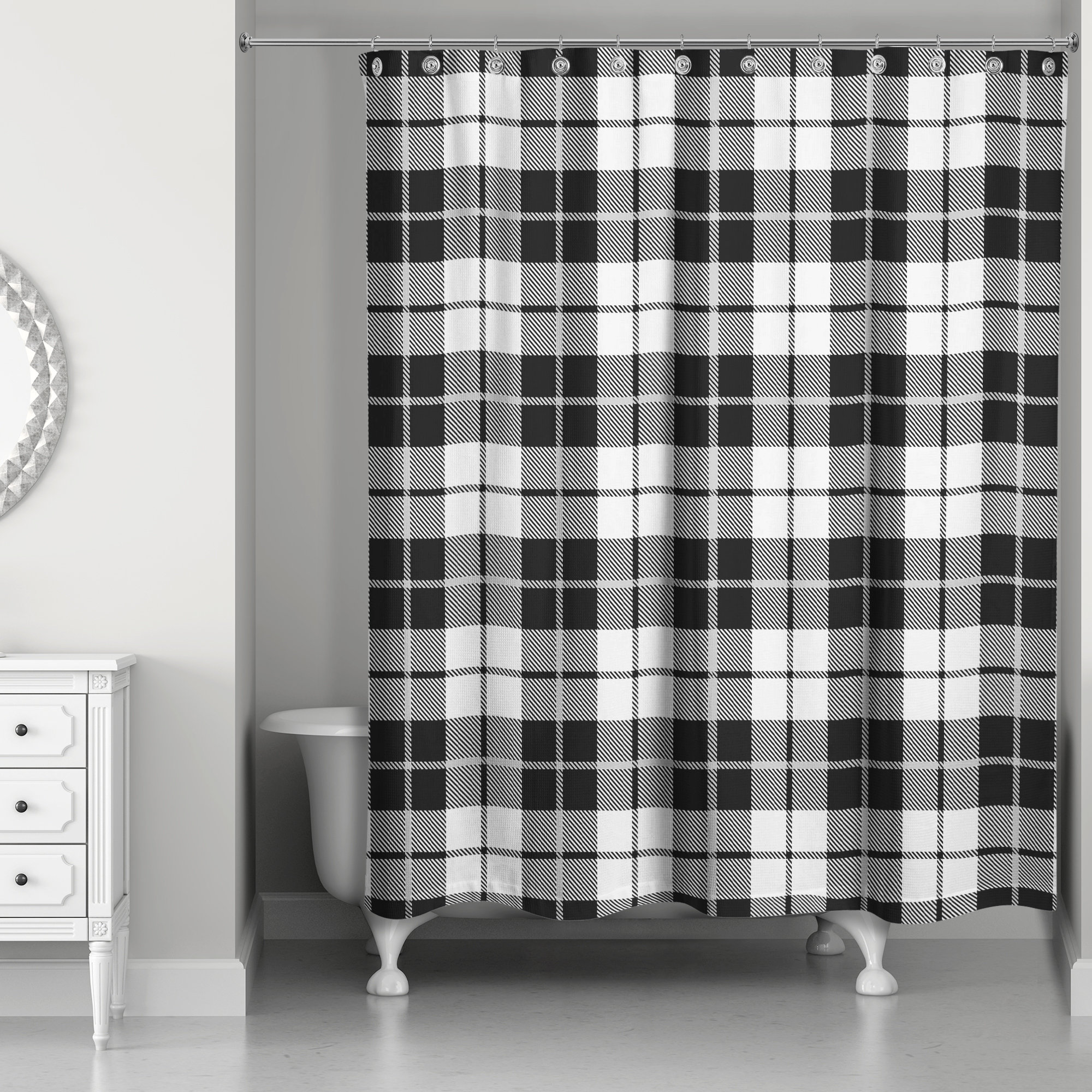 Gracie Oaks Driffield Single Shower Curtain Wayfair