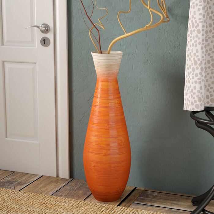 Bloomsbury Market Tall Trumpet Bamboo Floor Vase Reviews