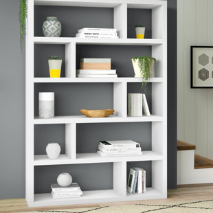 White High Gloss Bookcase Wayfair Co Uk Findlay High Bookcase