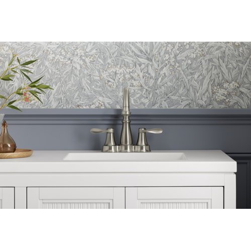 KOHLER Bellera Waschbeckenarmatur – 2 Griffe, Gebürstetes Nickel, Mit Pop-Up-Ablauf, 1,0 GPM, Für 102 Mm Lochabstand