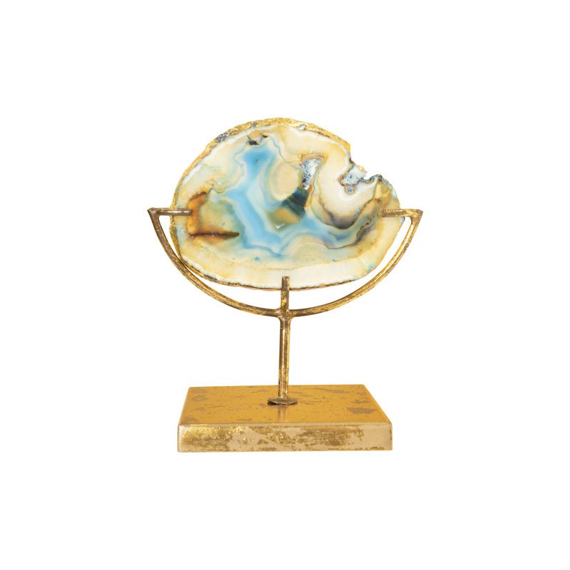 Greyleigh Navasota Decorative Agate Decor On Stand Reviews Wayfair