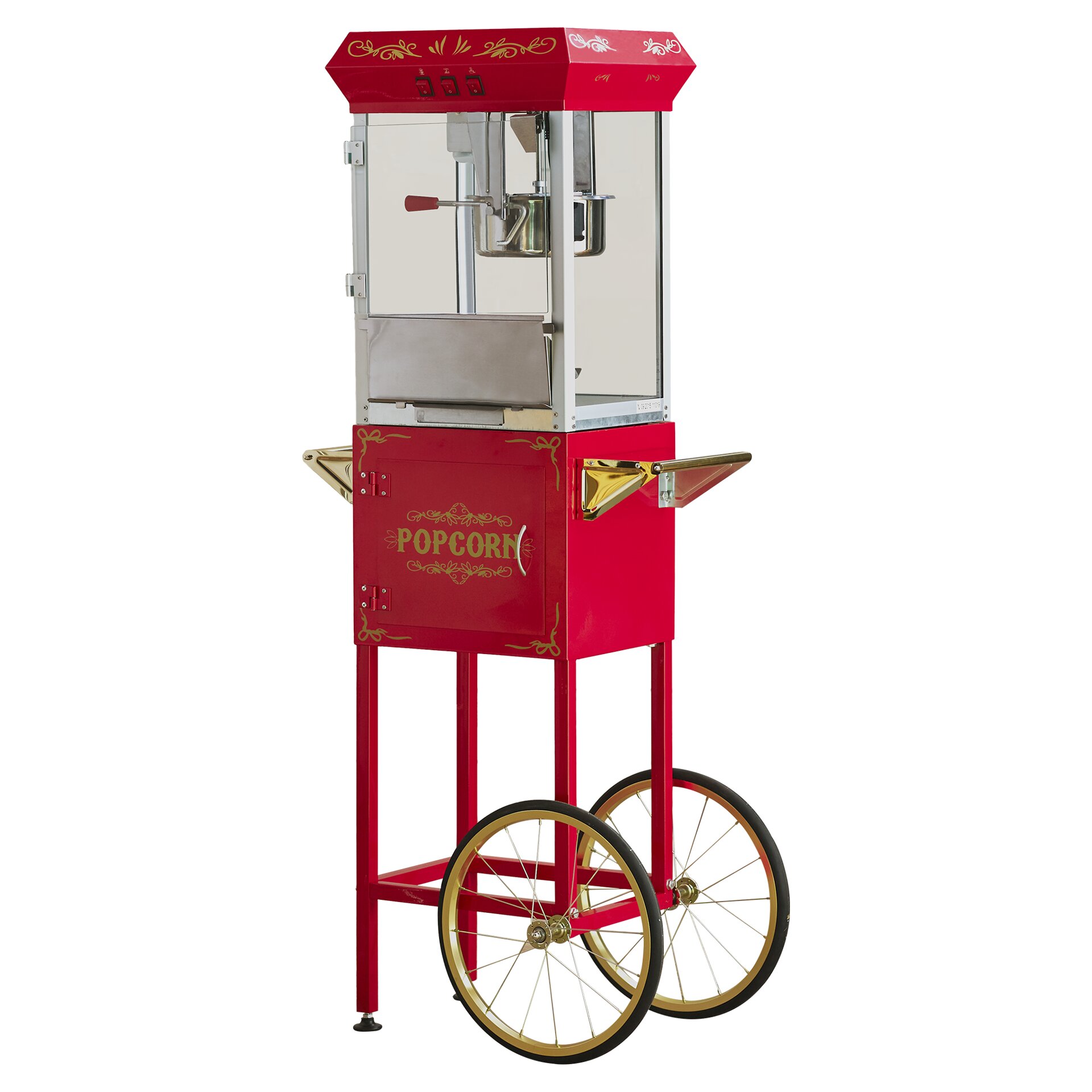 8 oz popcorn machine with cart