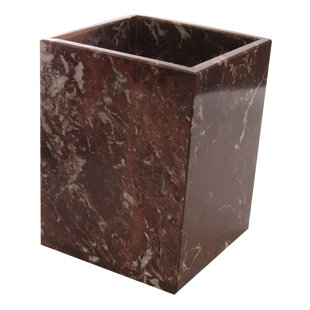 Go to store & view more images Rembrandt Home Polished Marble Waste Basket