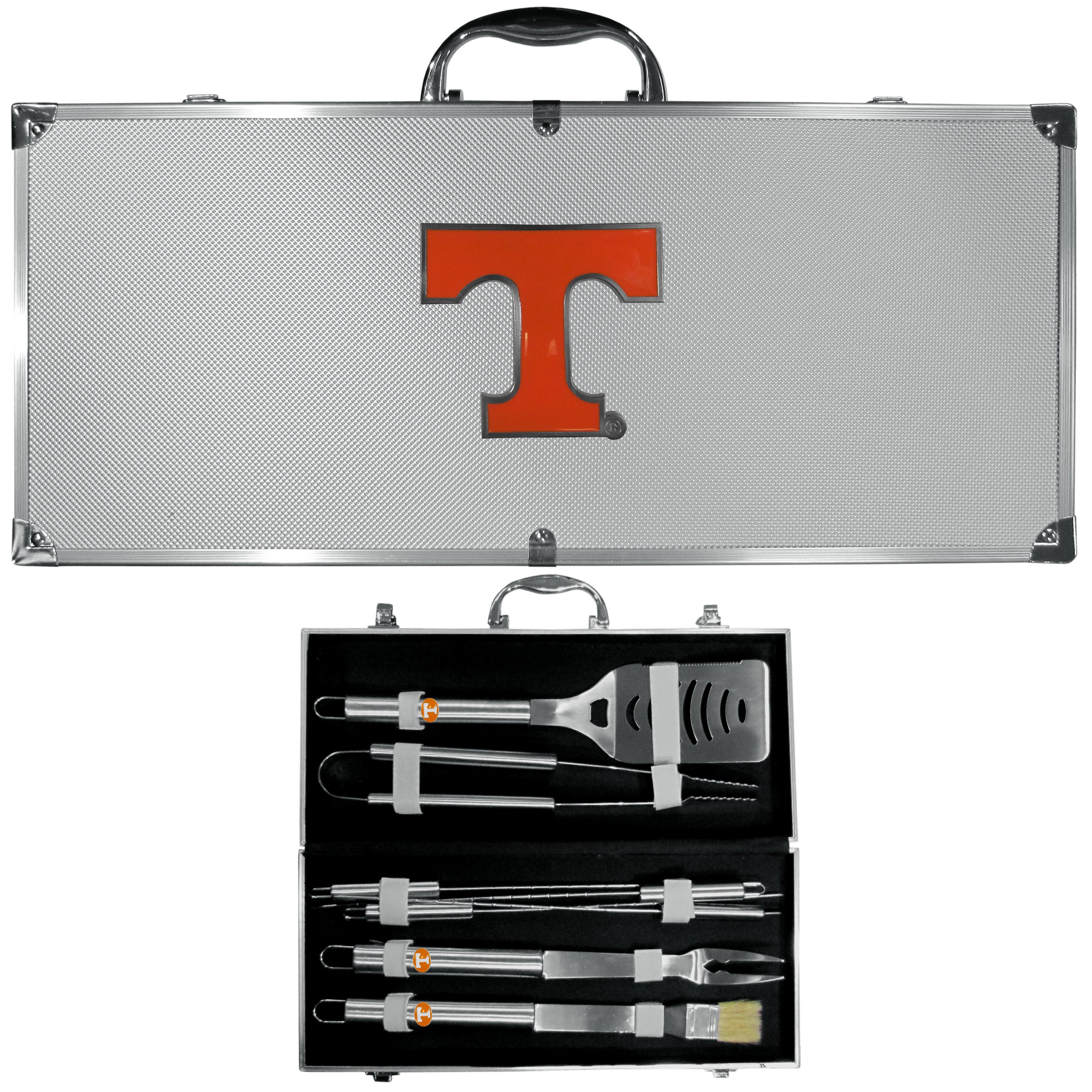Tuin en terras nebraska cornhuskers 8 pc tailgater stainless Barbecue Set 18 pièces valise accessoires barbecue valise en
