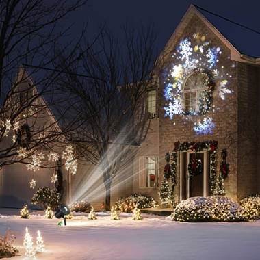 white christmas lights projector