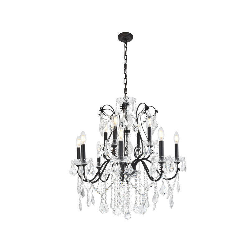 Rosdorf Park Thao 12 Light Candle Style Classic Traditional Chandelier With Crystal Accents Reviews Wayfair