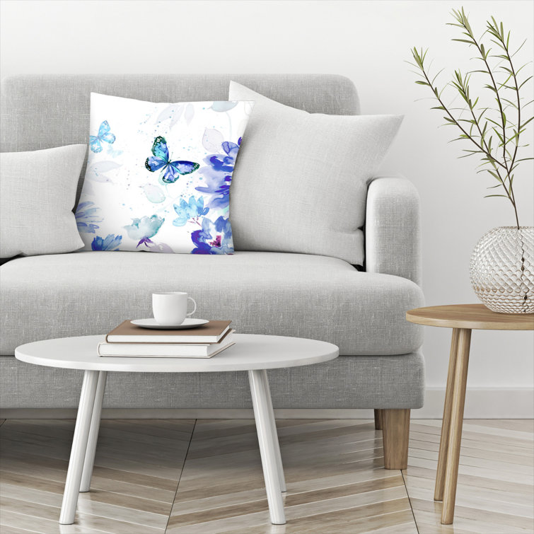 wayfair throw pillows blue