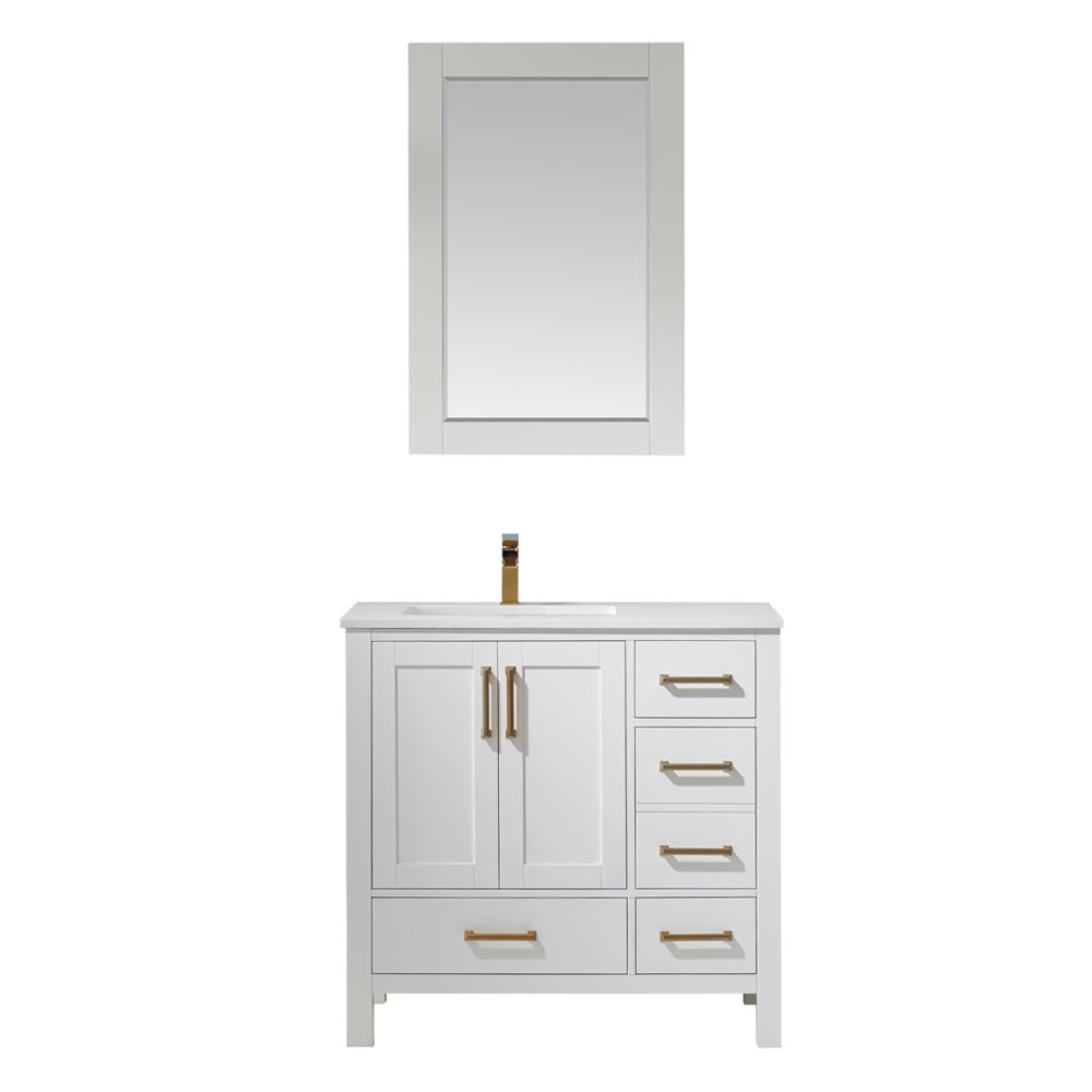 Everly Quinn Ryland 36" Single Bathroom Vanity Set with Mirror Wayfair