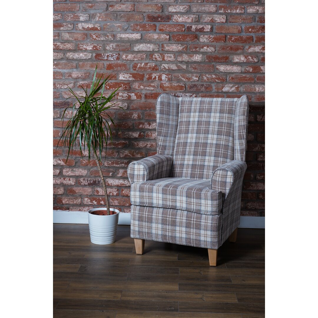 Bartee Wingback Chair white,brown