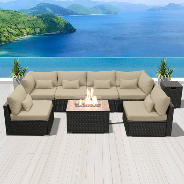 5 piece patio set with fire table