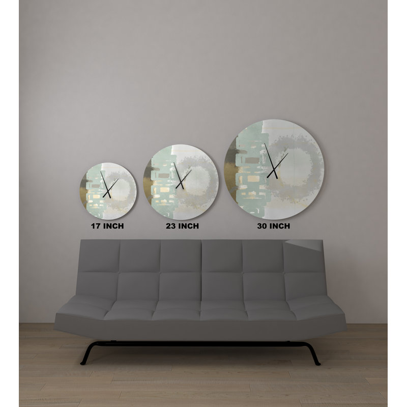 Ebern Designs Guiltless Resounding Abstract Metal Wall Clock Wayfair