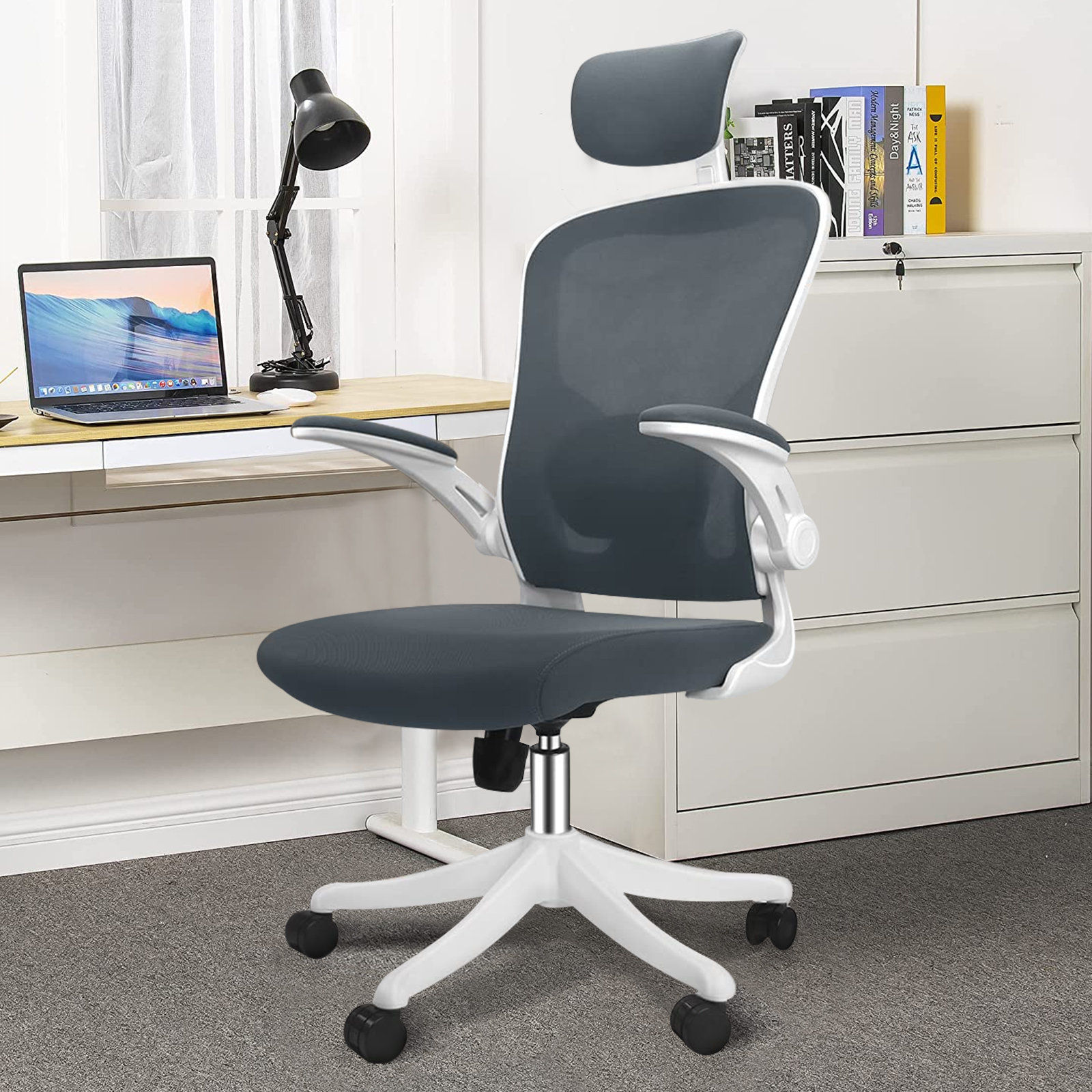 Desk Office Swivel Chair Mesh Computer Adjustable Chair Armrests Back Comfort US 