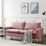 Righer 76.77" Velvet Square Arm Sofa
