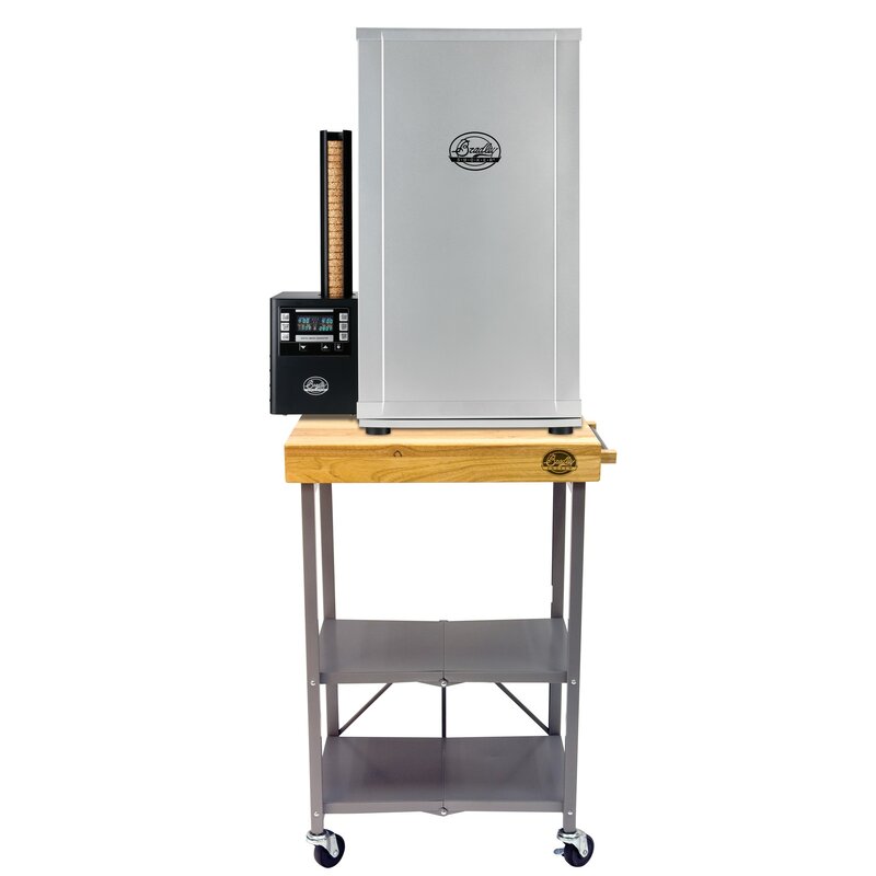 Bradley Smoker Kitchen Cart With Wood Top Reviews Wayfair