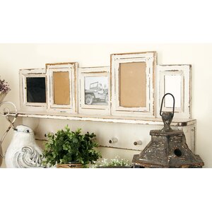 Wooden Wall Picture Frame with Coat Rack