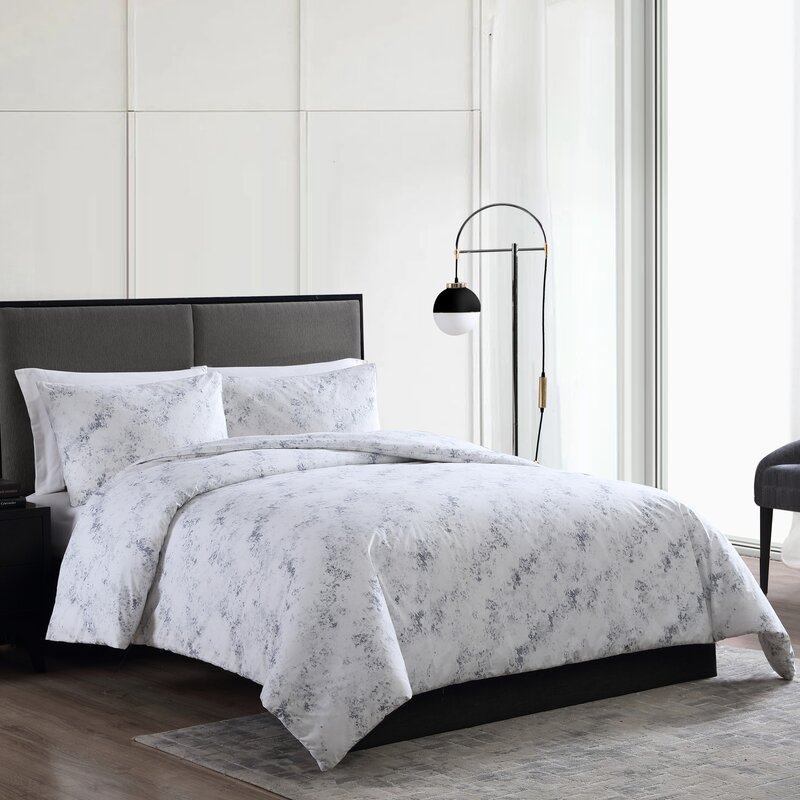 Vera Wang Pointillist Cotton Blue Comforter Set, King | Wayfair.ca