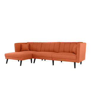 Burnt Orange Sectional Sofa Wayfair Quickview