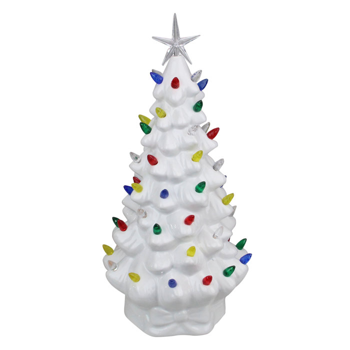 The Holiday Aisle 14 5 Led Lighted Retro Table Top Christmas Tree