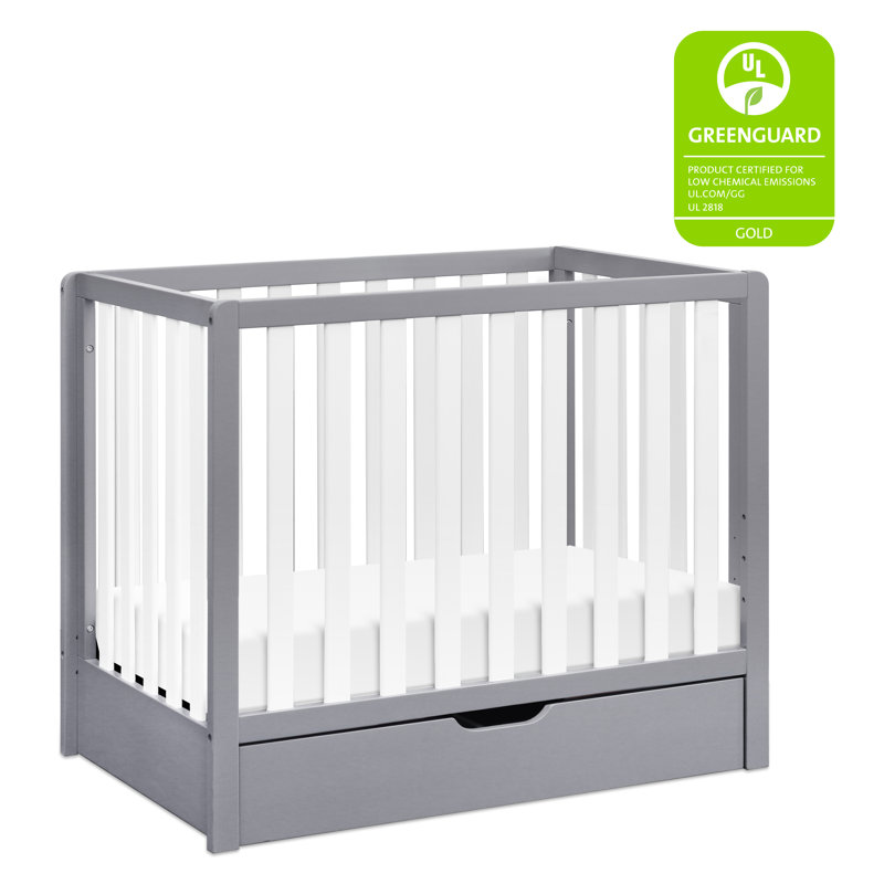 small crib with storage