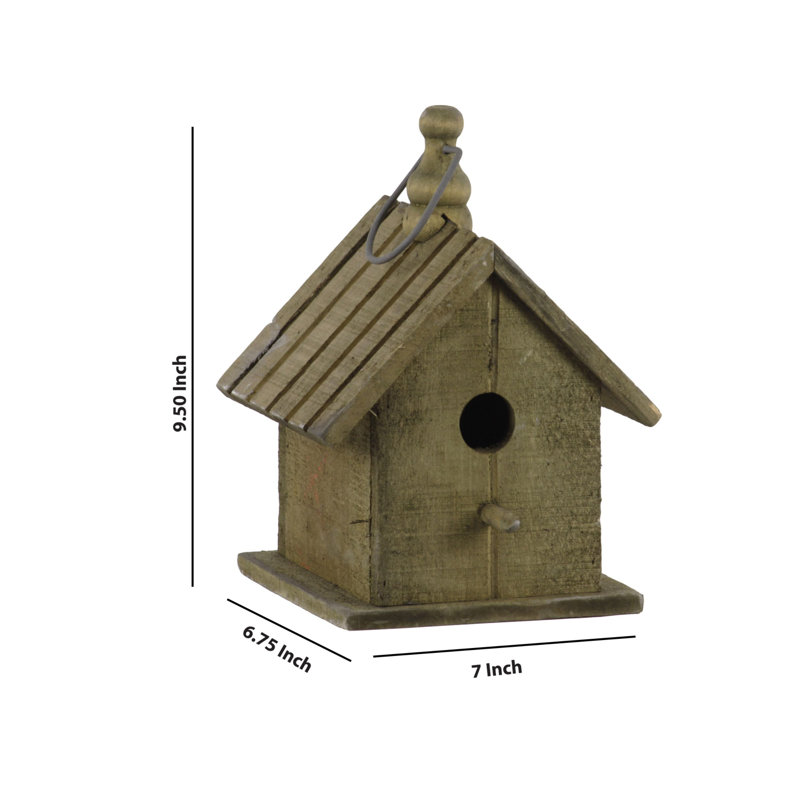 Benjara 9 5 In X 7 In X 6 75 In Birdhouse Wayfair