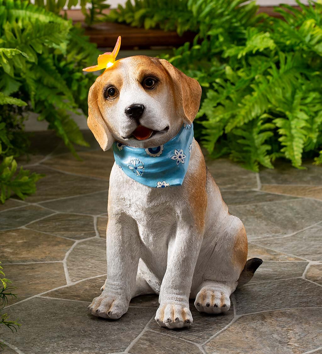 Plow Hearth Statue De Jardin Chiot Beagle Avec Papillon Solaire Et Commentaires Wayfair Ca