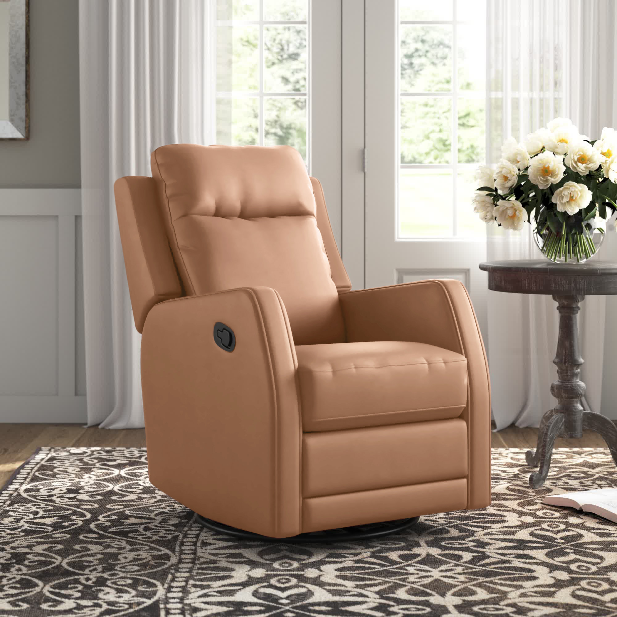 Giselle Vegan Leather Swivel Recliner