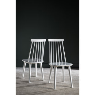 Spindle Solid Wood Slat Back Arm Chair (Set of 2)