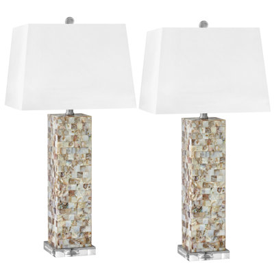 Perla 31" Mother of Pearl Mosaic Table Lamp