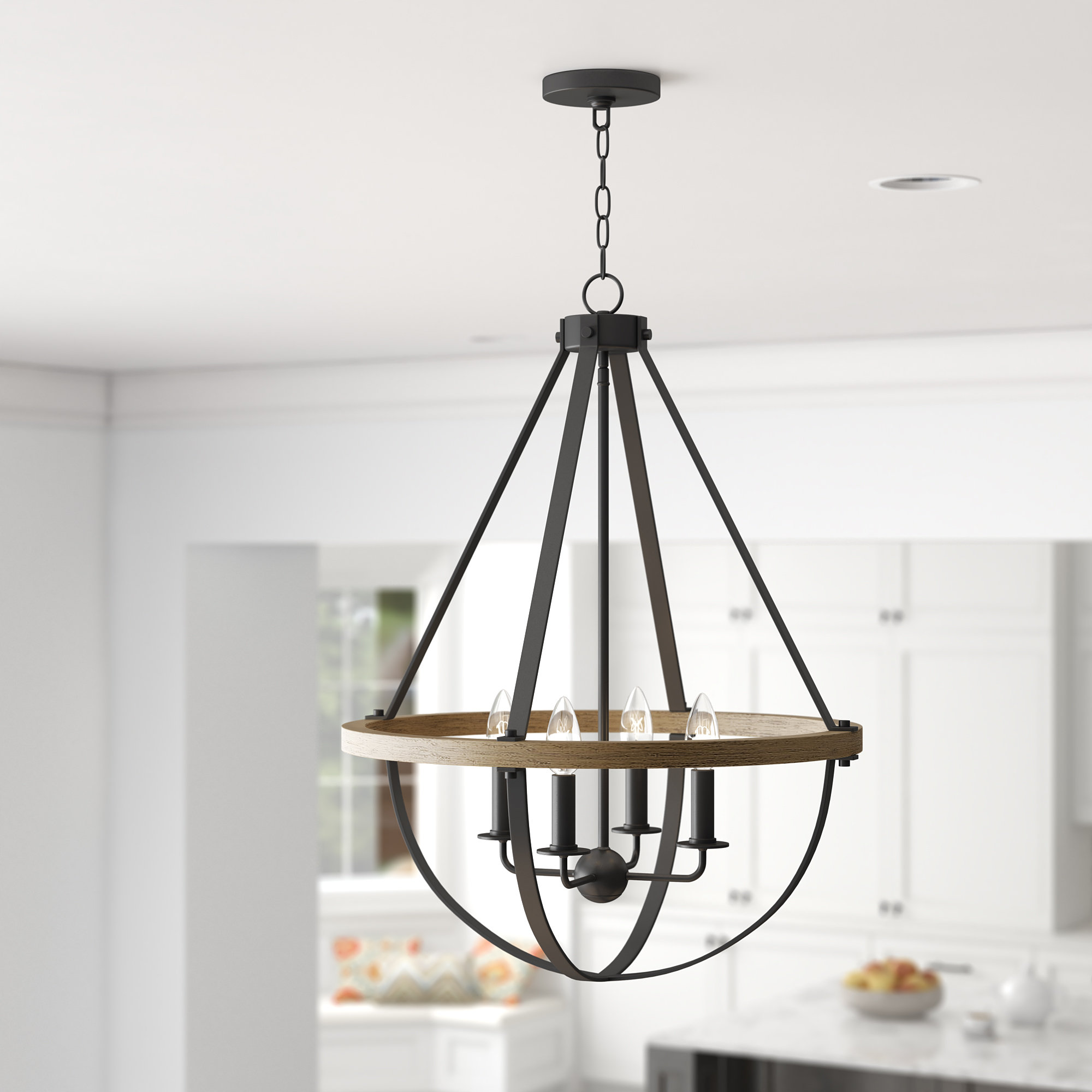 Gracie Oaks Thiele 4 Light Unique Statement Globe Chandelier Wayfair