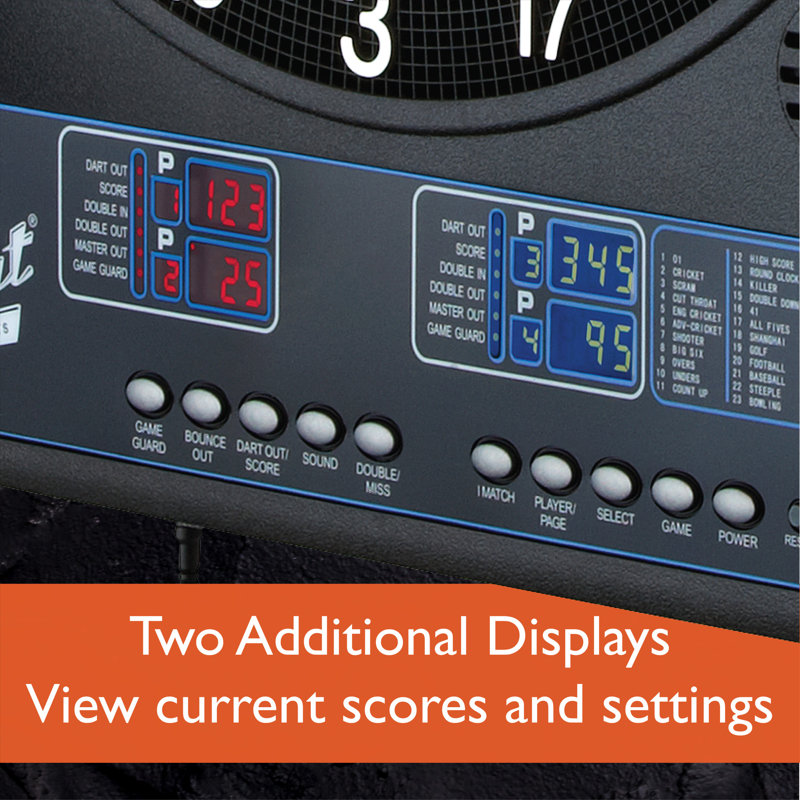 Gld Products Fat Cat Mercury Electronic Dartboard And Cabinet Set