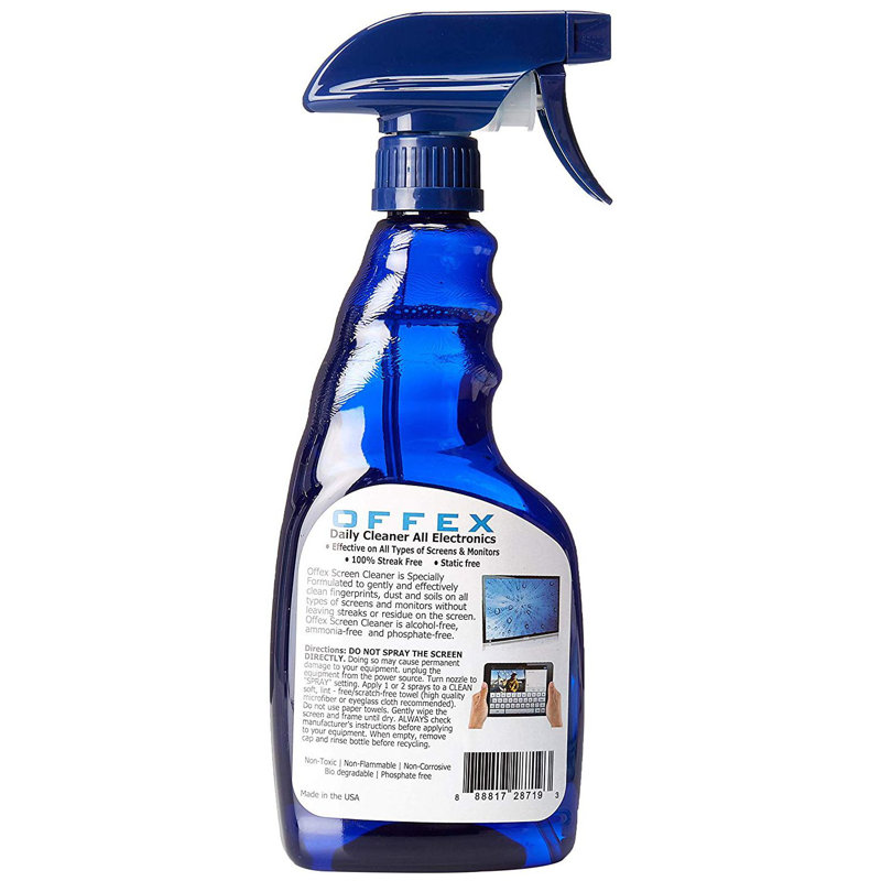 Offex Screen Cleaner Kit Lcd Led Laptop 16 Oz Spray Bottle With Microfiber Cloth Reviews Wayfair